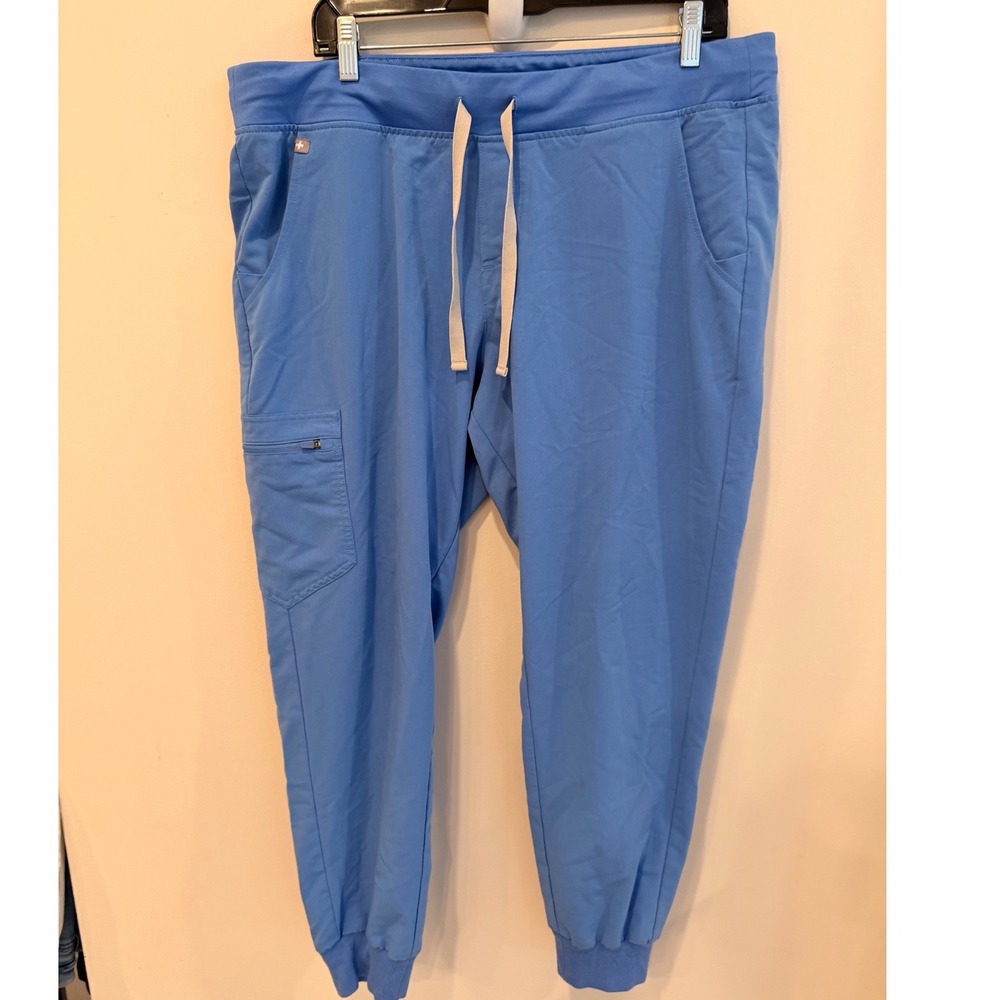 FIGS Technical Collection Ceil Blue Scrub Jogger Pants Womens XL W18SW2005